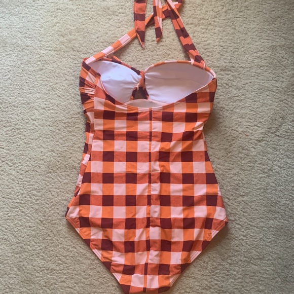 Cute Gingham ONE PIECE Bathing Suit - Picture 3 of 3